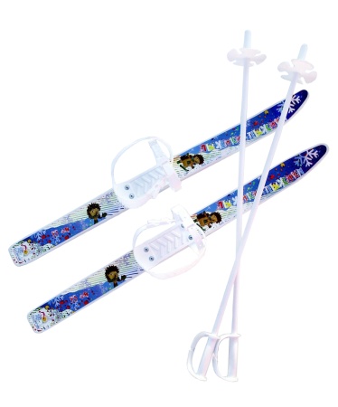 Купить Комплект лыжный детский Лыжики-пыжики с палками в Майкопе 