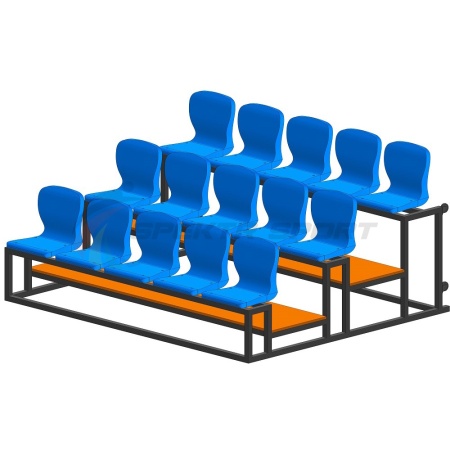Купить Трибуна мобильная 3 ряда сиденья пластиковые на 15 мест в Майкопе 